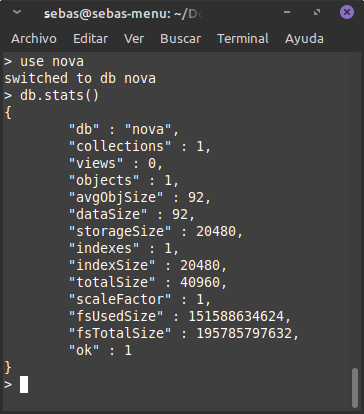 db.stats()